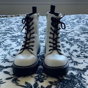 White Platform Boots.